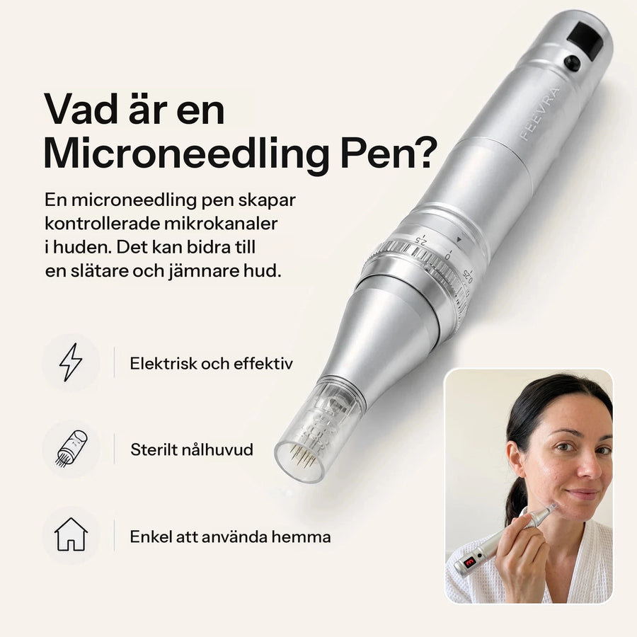Vad är en Microneedling Pen? Feevra Microneedling Pen med sterilt nålhuvud